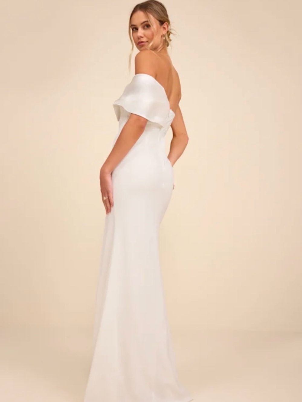 Lulus Beaumont White Asymmetrical Mermaid Maxi Dress - Picture 5 of 5